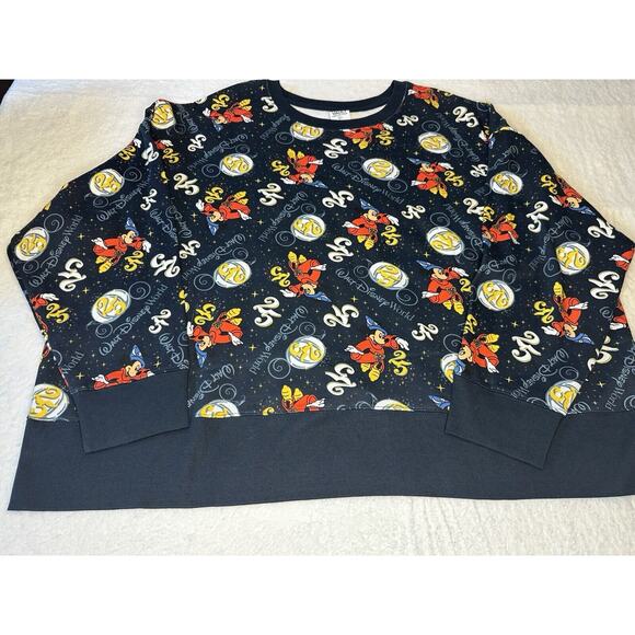 Walt Disney World Sweatshirt Adult 2X Blue 25th Anniversary Vault 50 Mickey - Picture 2 of 5